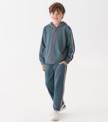 Hatley Boys Blue Stone Zip-Up Hoodie