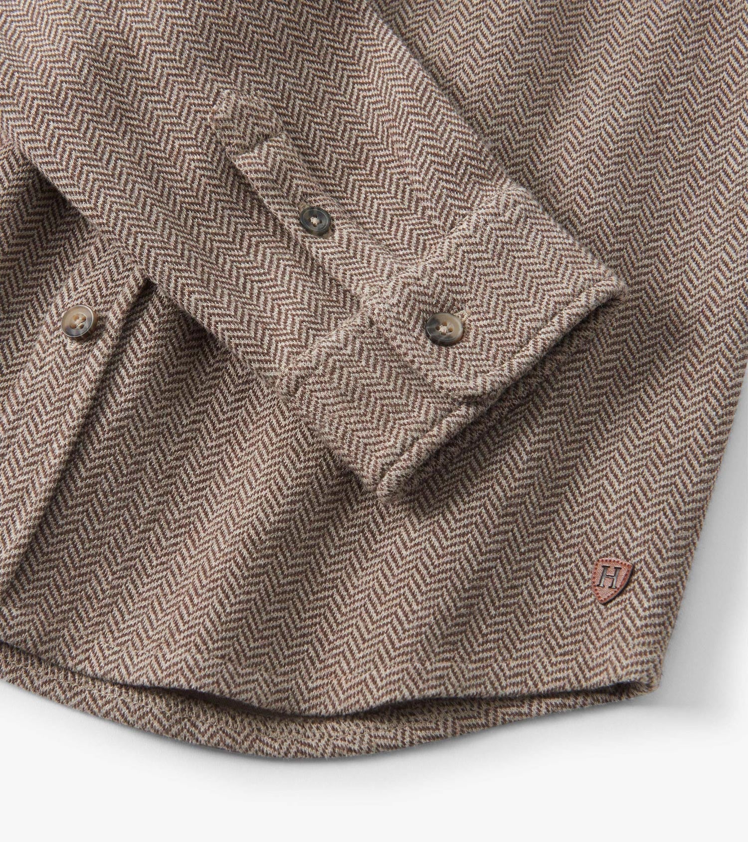 Hatley Boys Brown Sugar Herringbone Button Down Shirt