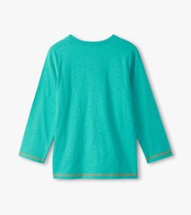 Hatley Boys Stegosaurus Glow in the Dark Long Sleeve Graphic Tee