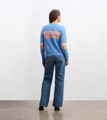Hatley Pointelle Wave Sweater - Sky Blue Ripple