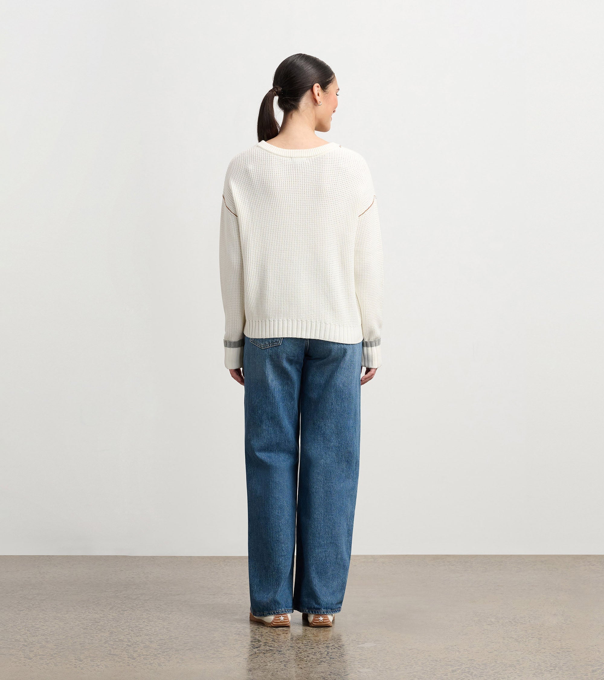Hatley Waffle Knit Sweater - Cream