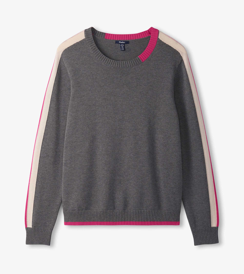 Hatley Contrast Trim Sweater - Charcoal