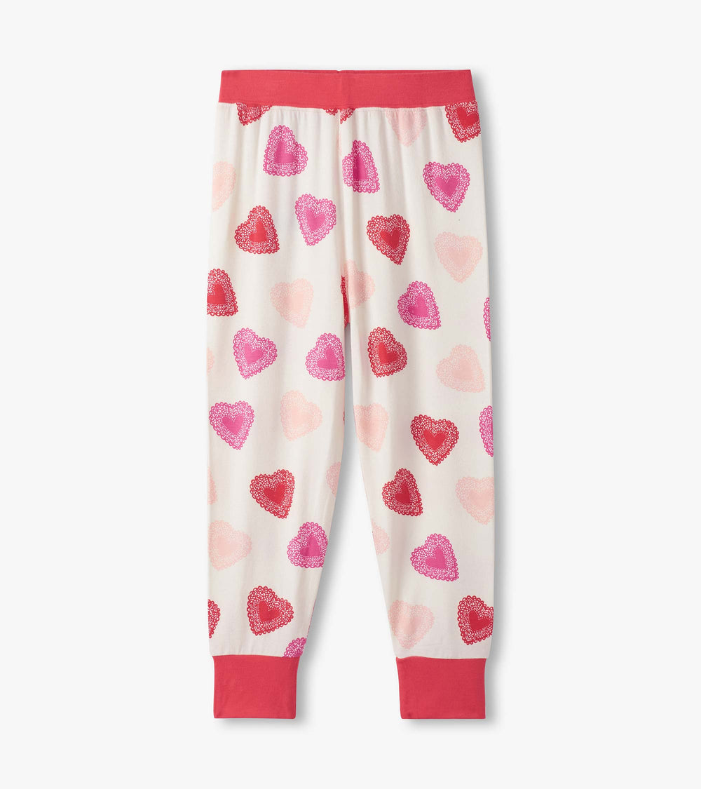 Hatley Girls Cut Out Hearts Pajama Set