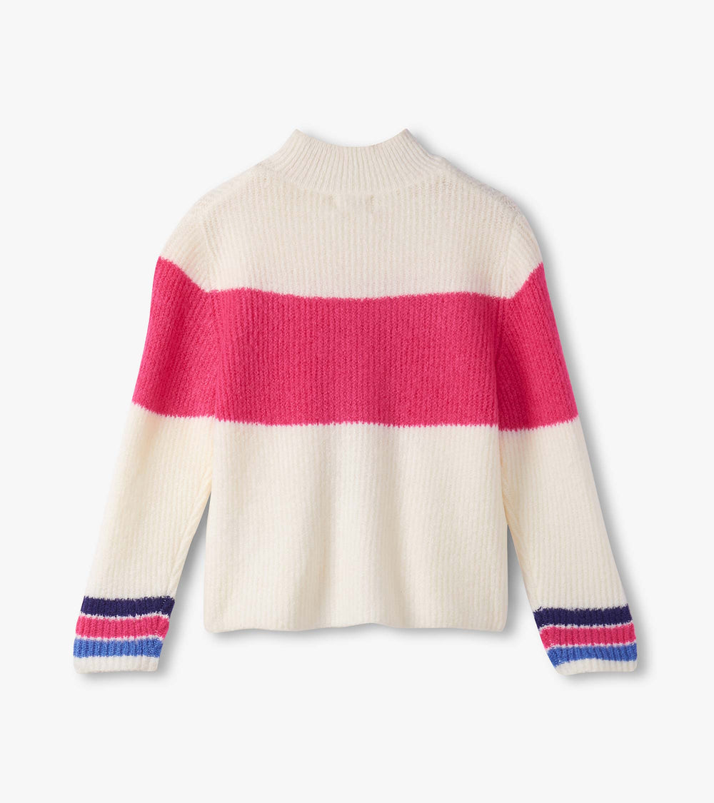 Hatley Girls Colorblock Mockneck Sweater