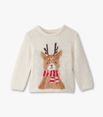 Hatley Baby & Toddler Girls Reindeer Furry Sweater