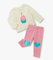 Hatley Baby & Toddler Girls Cupcake T-Shirt and Legging Set