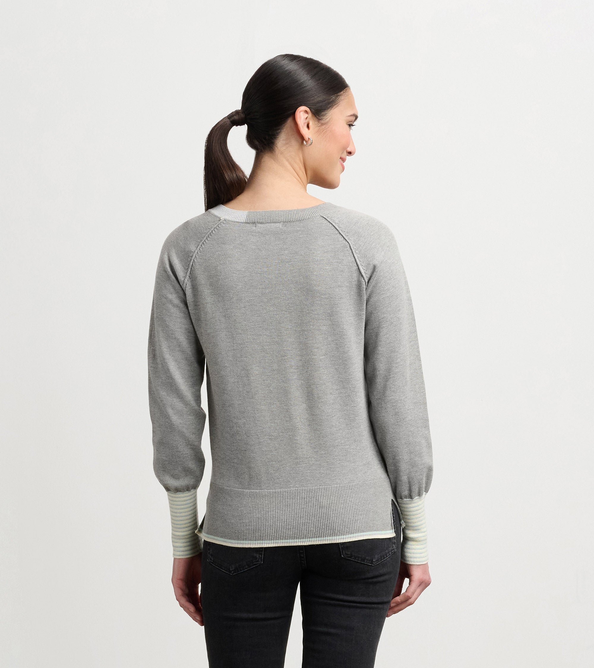 Hatley Cary V-Neck Sweater - Charcoal Melange