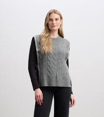 Hatley Side-Tie Sweater Vest - Charcoal Melange