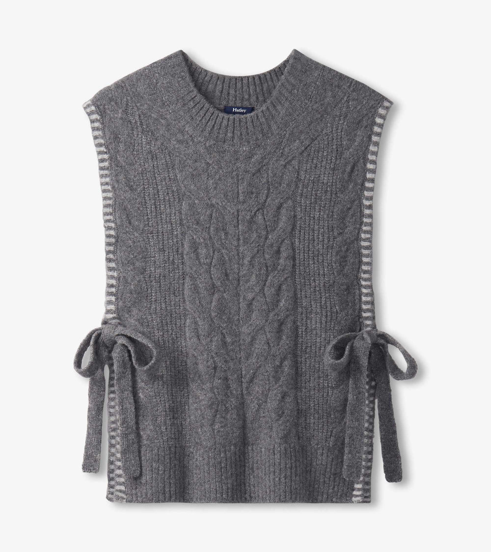Hatley Side-Tie Sweater Vest - Charcoal Melange