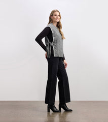 Hatley Side-Tie Sweater Vest - Charcoal Melange