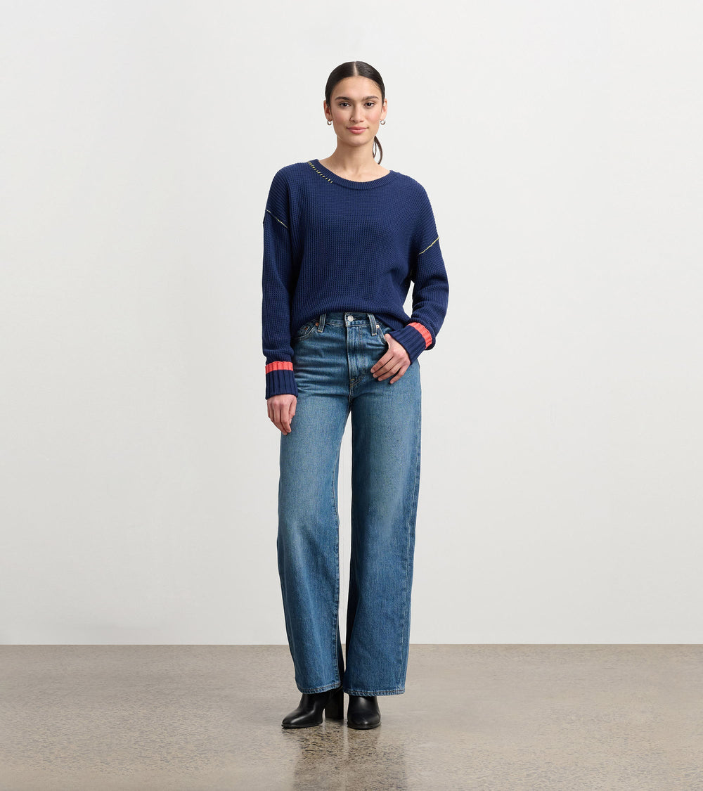 Hatley Waffle Knit Sweater - Navy