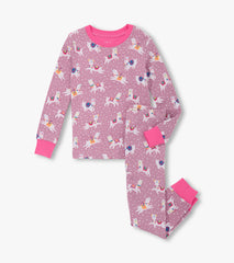 Hatley Girls Dancing Alpacas Cotton Pajama Set