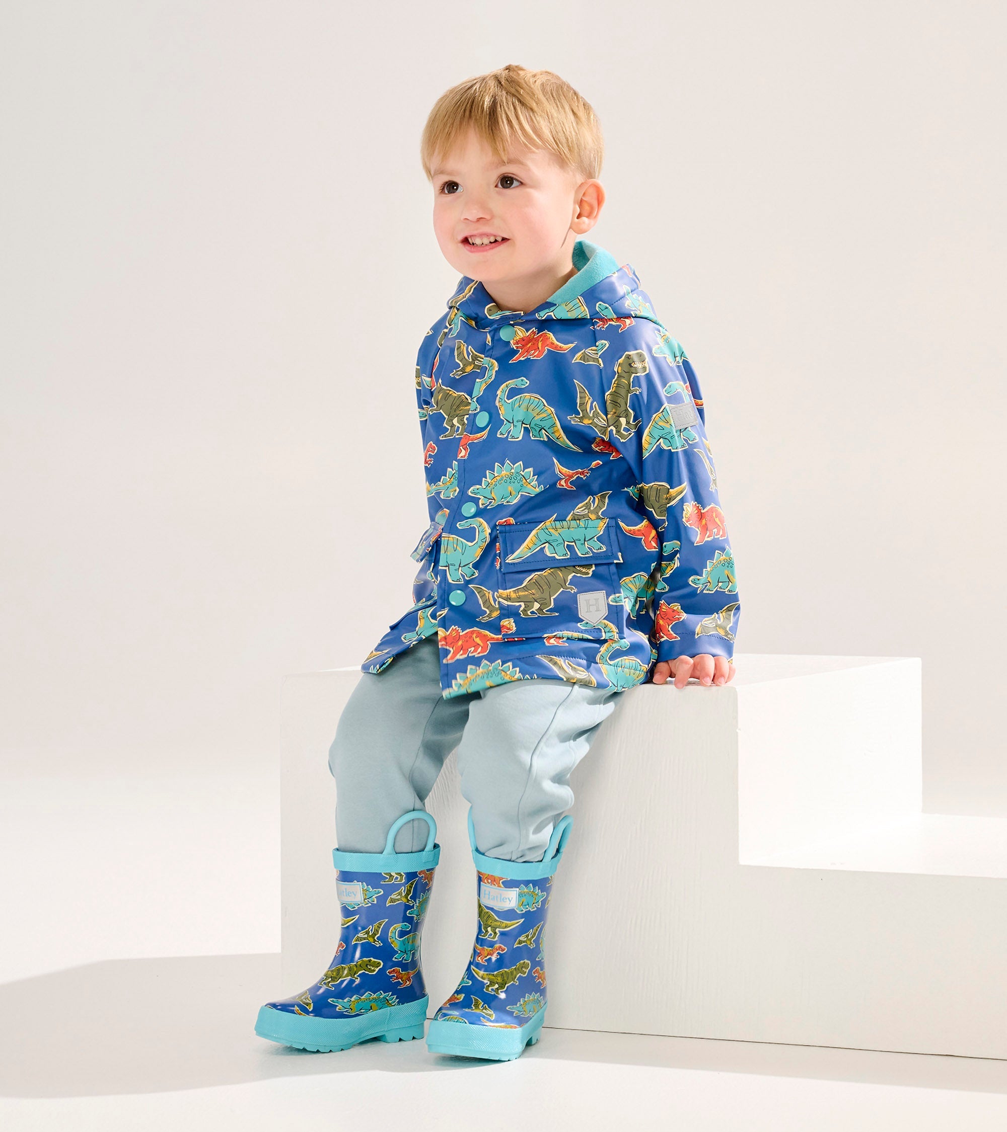 Hatley Baby & Toddler Boys Dino Roar Button-Up Rain Jacket