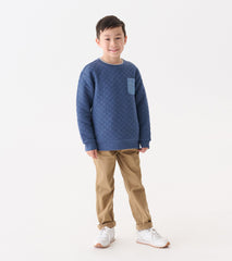 Hatley Boys Ensign Blue Quilted Pullover