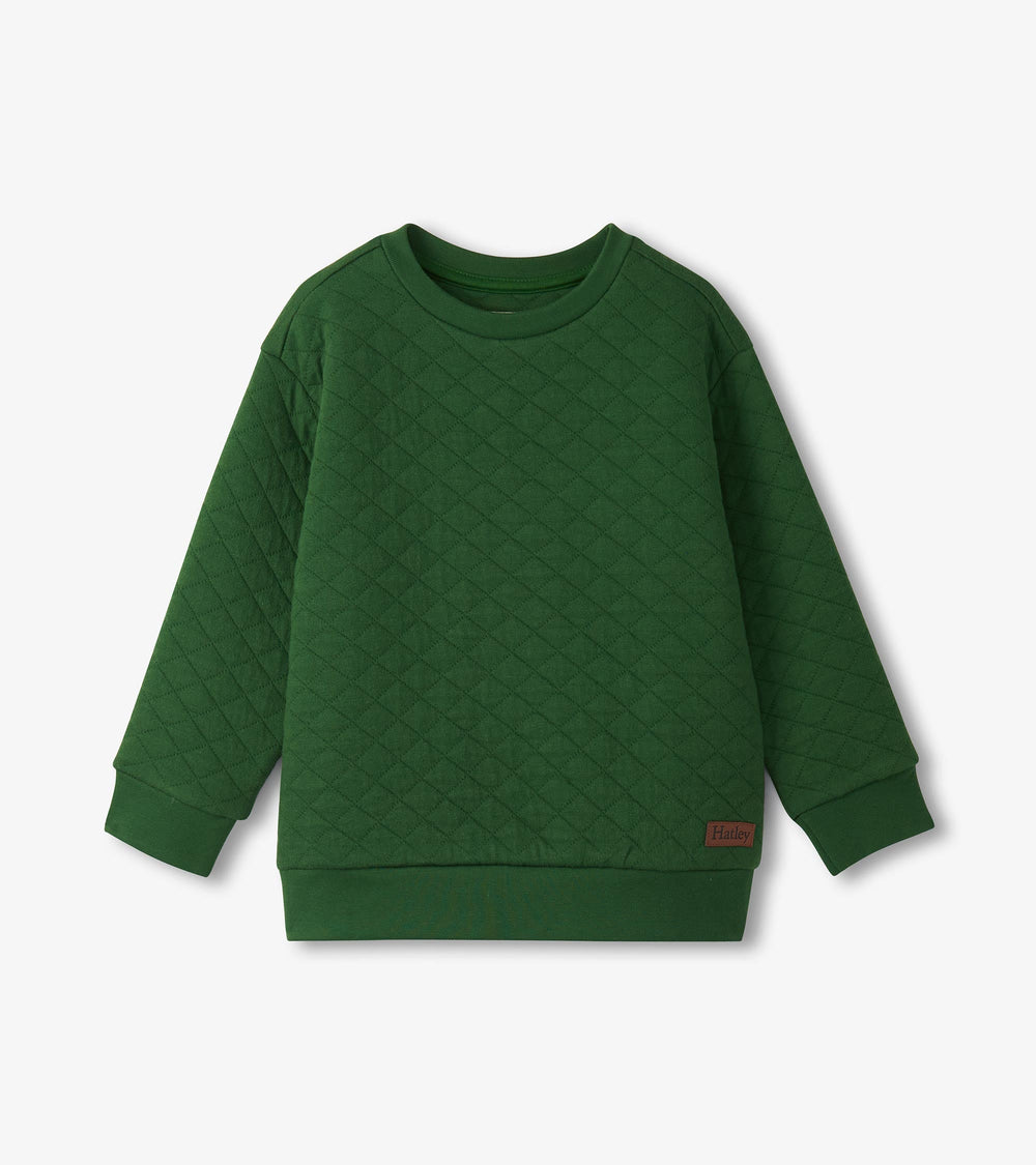Hatley Boys Eden Green Quilted Pullover