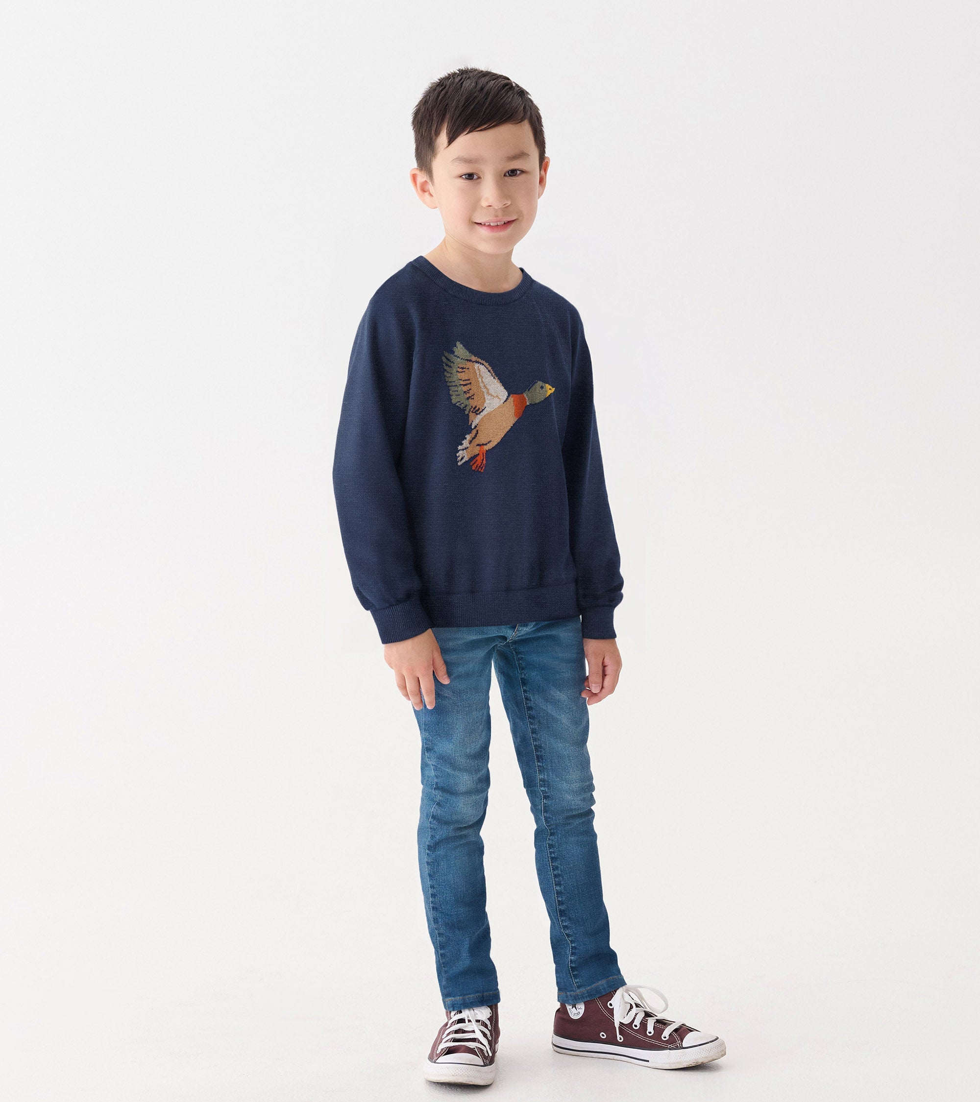 Hatley Boys Duck Crew Neck Sweater