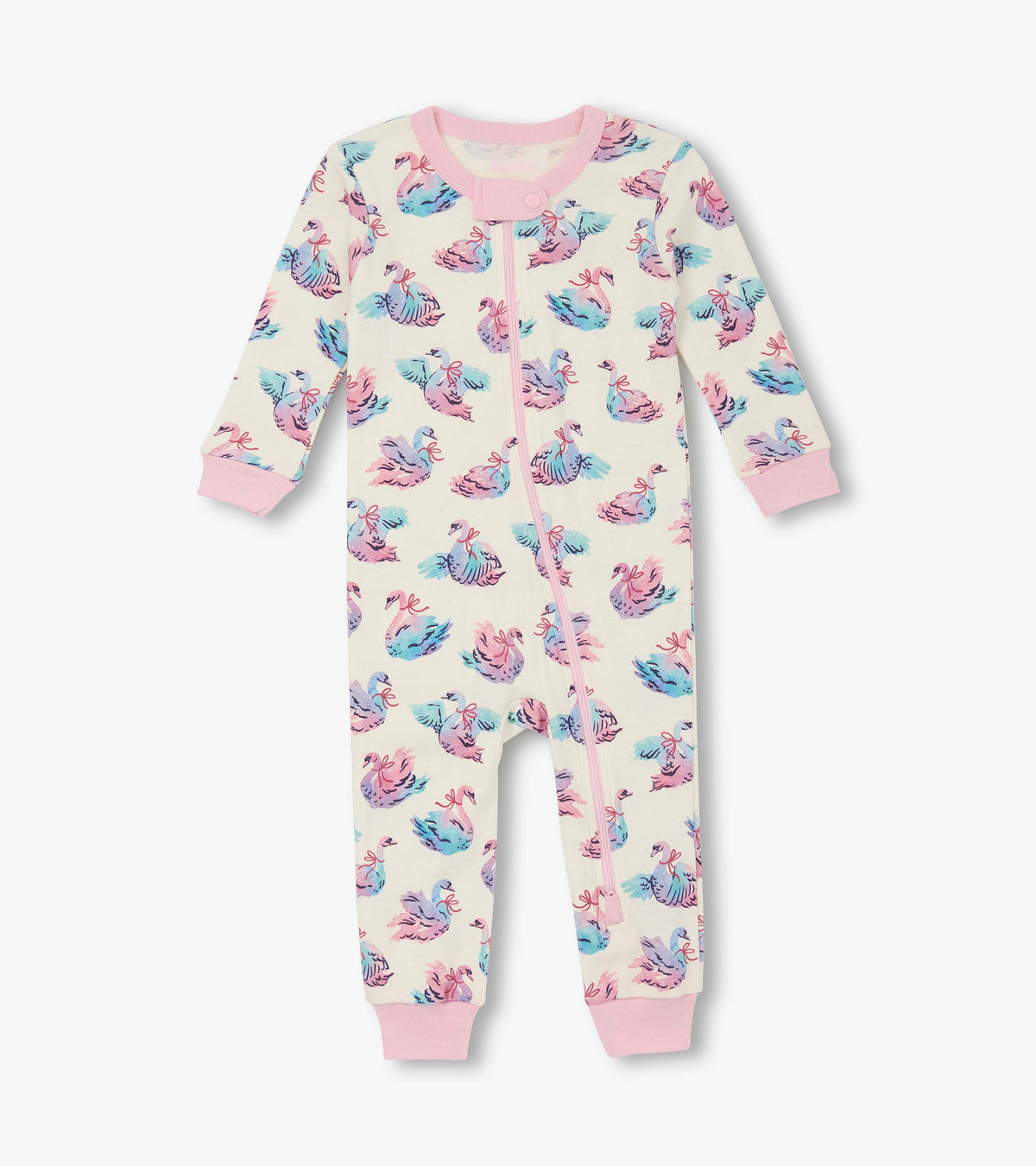 Hatley Baby Girls Elegant Swans Cotton Sleeper