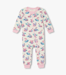 Hatley Baby Girls Elegant Swans Cotton Sleeper