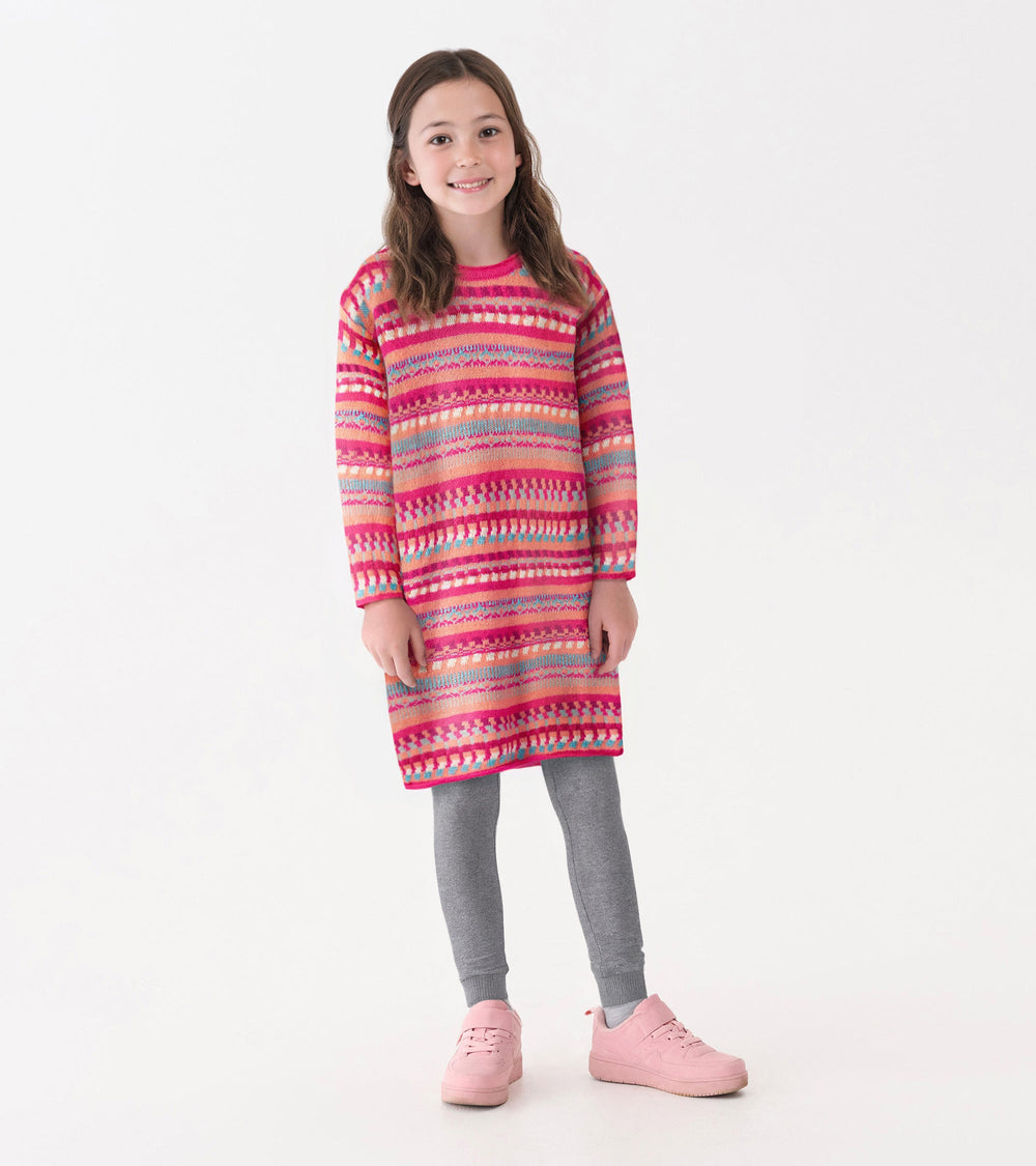 Hatley Girls Sunset Stripe Sweater Dress