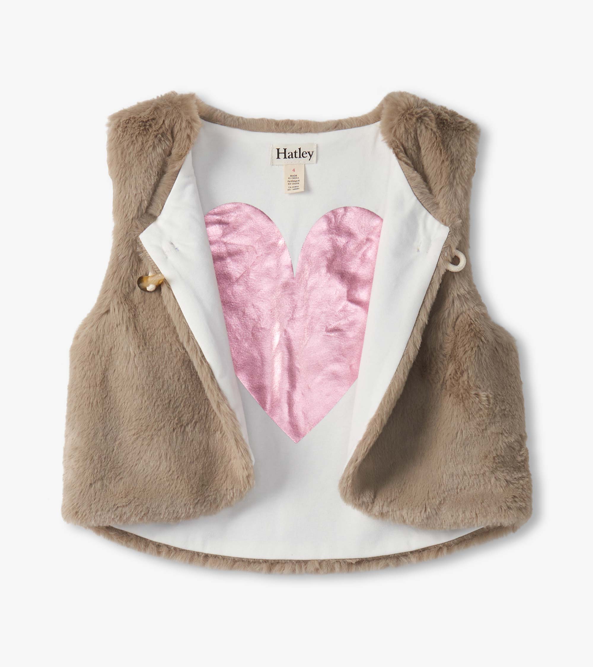Hatley Girls Cropped Faux Fur Vest