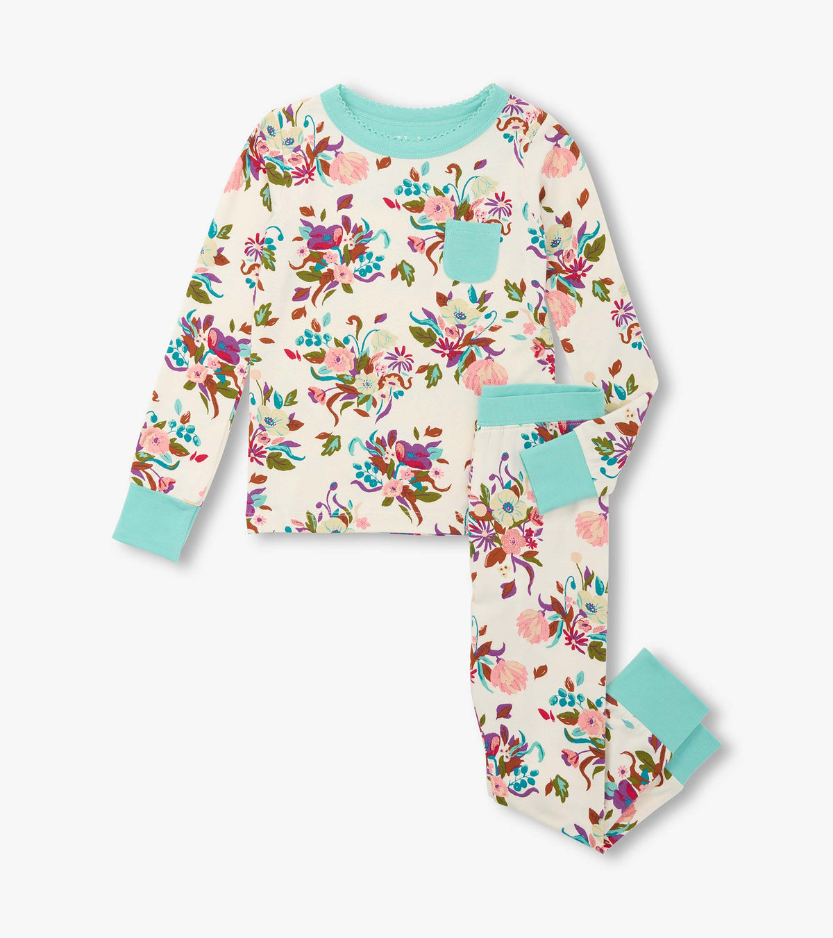 Hatley Girls Fall Floral Bamboo Pajama Set