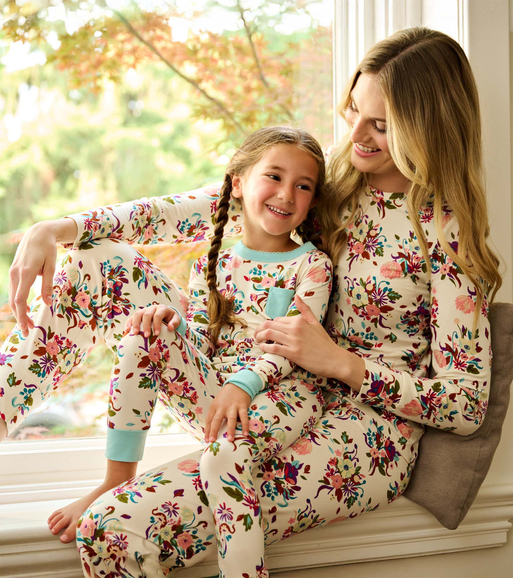 Hatley Girls Fall Floral Bamboo Pajama Set