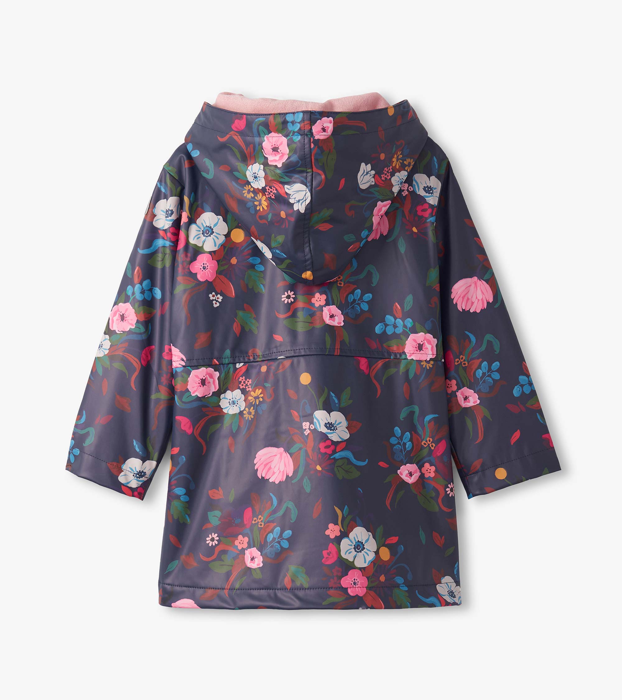 Hatley Girls Fall Floral Zip-Up Rain Jacket