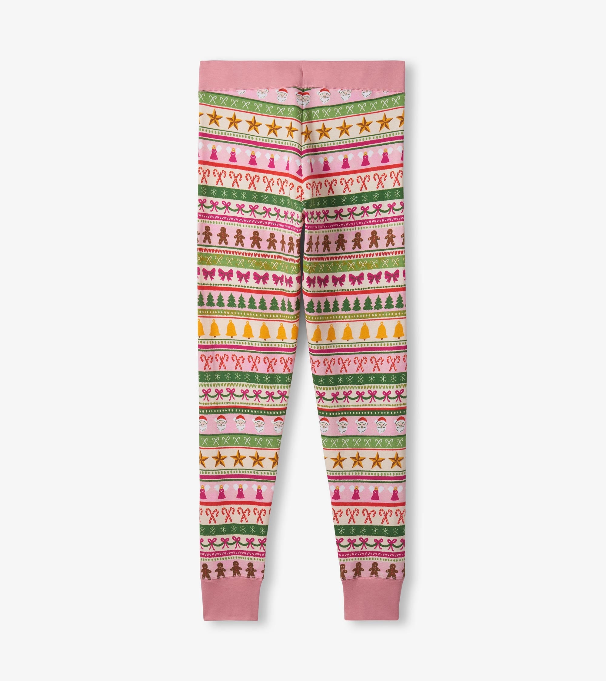 Hatley Women's Pink Fun Fair Isle Cotton Pajama Set