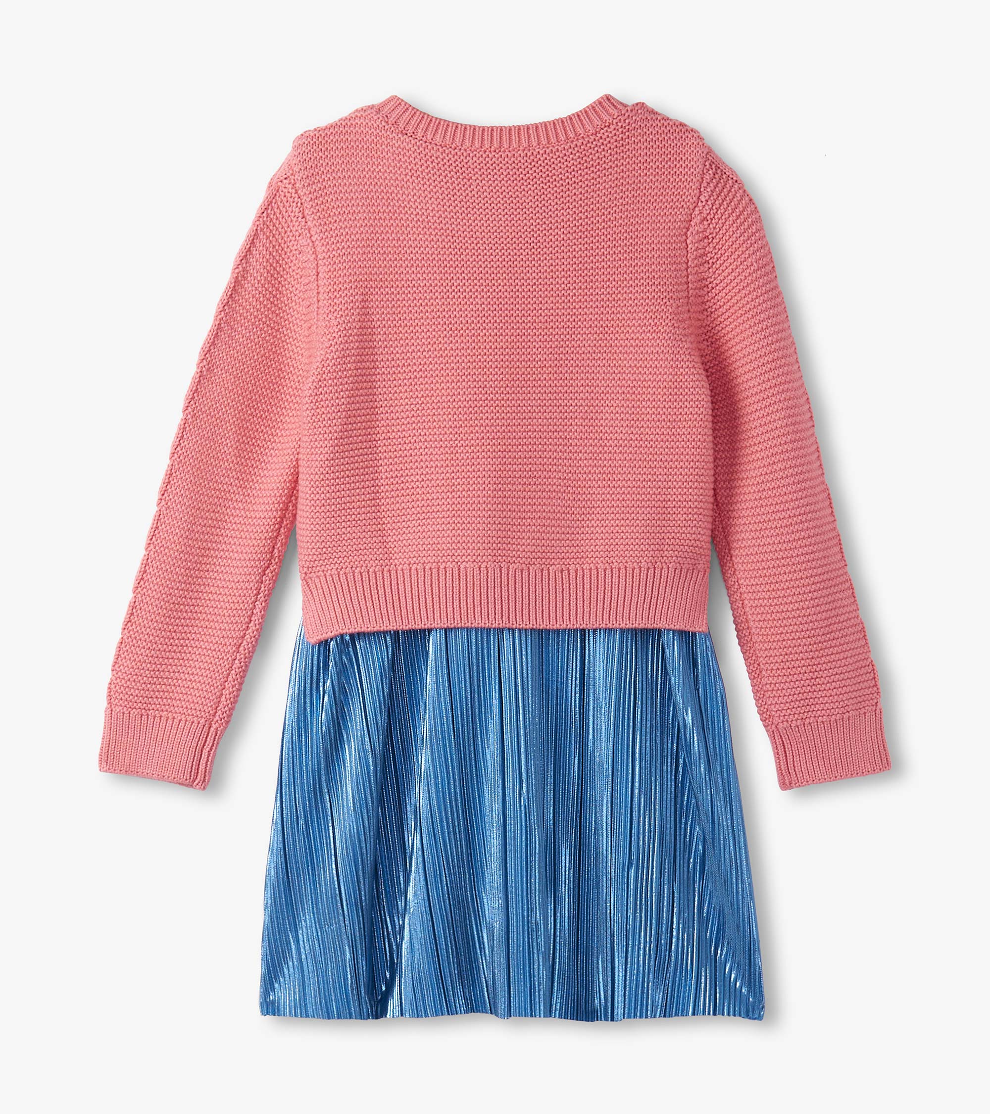 Hatley Girls Flamingo Pink Mix Media Dress