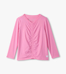 Hatley Girls Fuchsia Pink Gathered Front Top