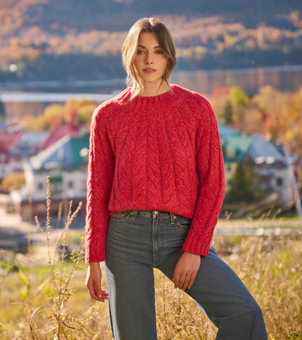 Hatley Dylan Cable Knit Sweater - Red