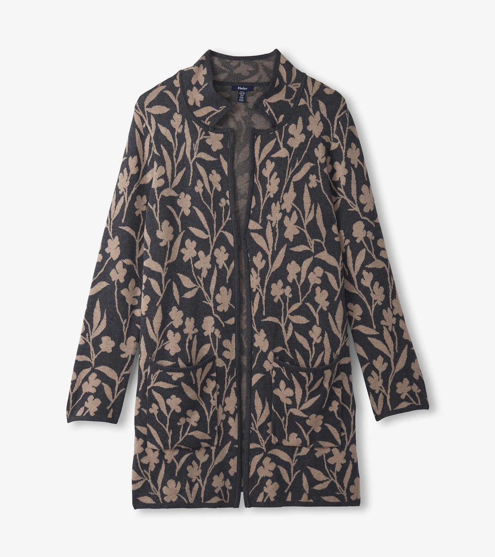 Hatley Sweater Blazer - Floral Vines