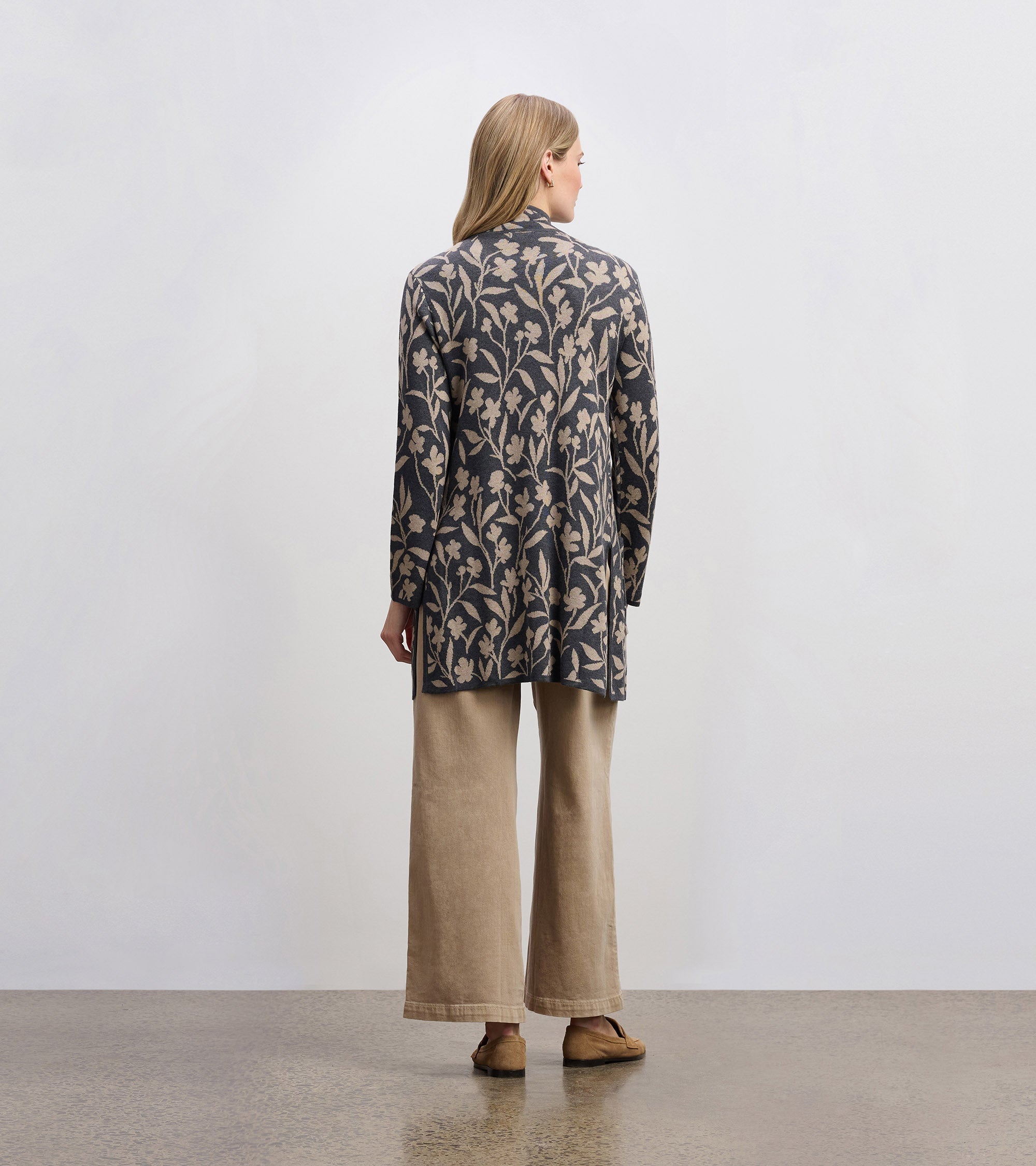 Hatley Sweater Blazer - Floral Vines