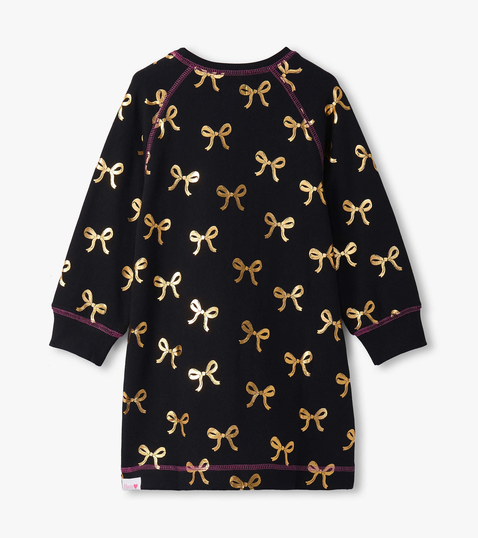 Hatley Girls Gold Bows Sweater Dress