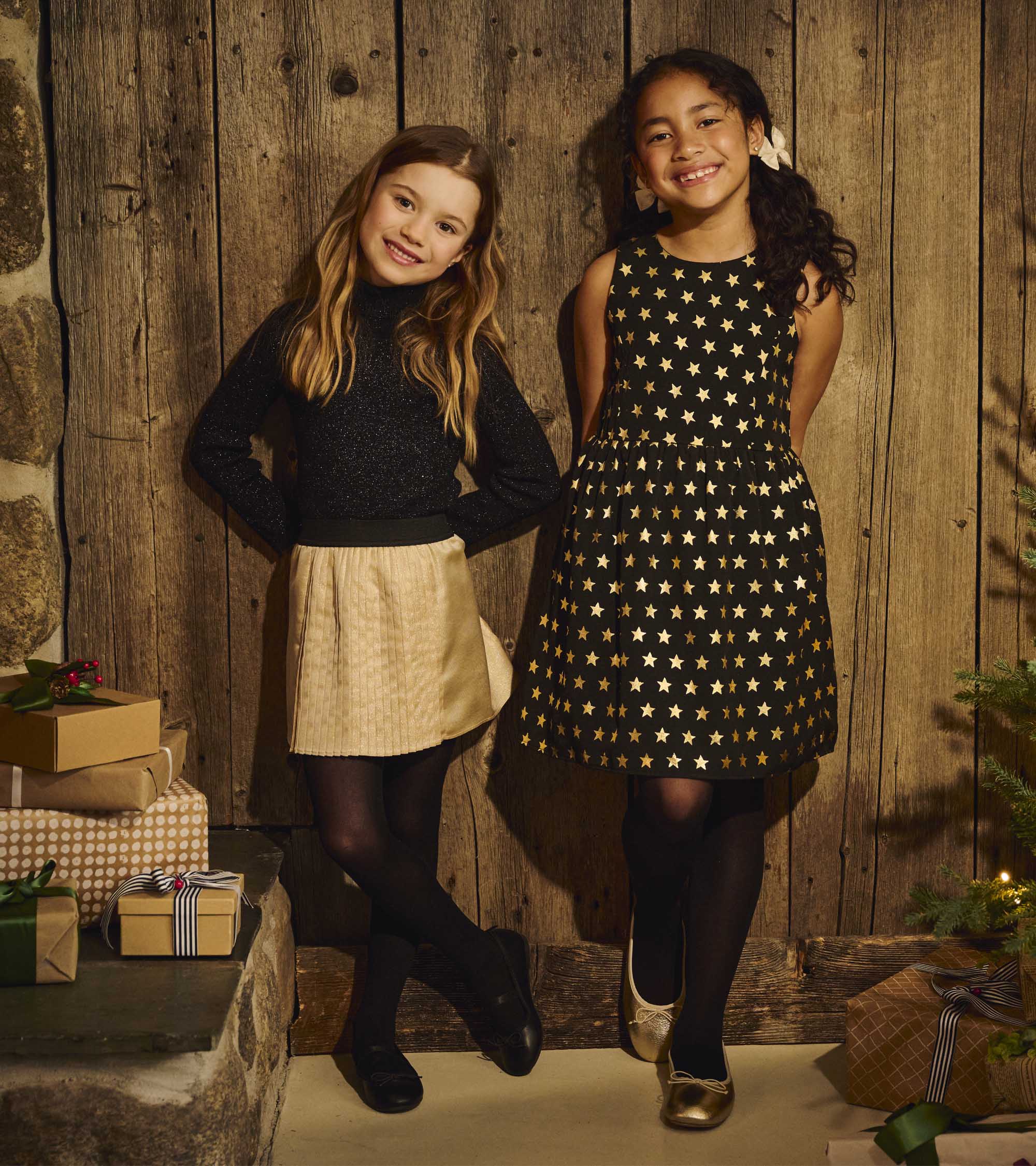 Hatley Girls Gold Pleated Fun Skirt