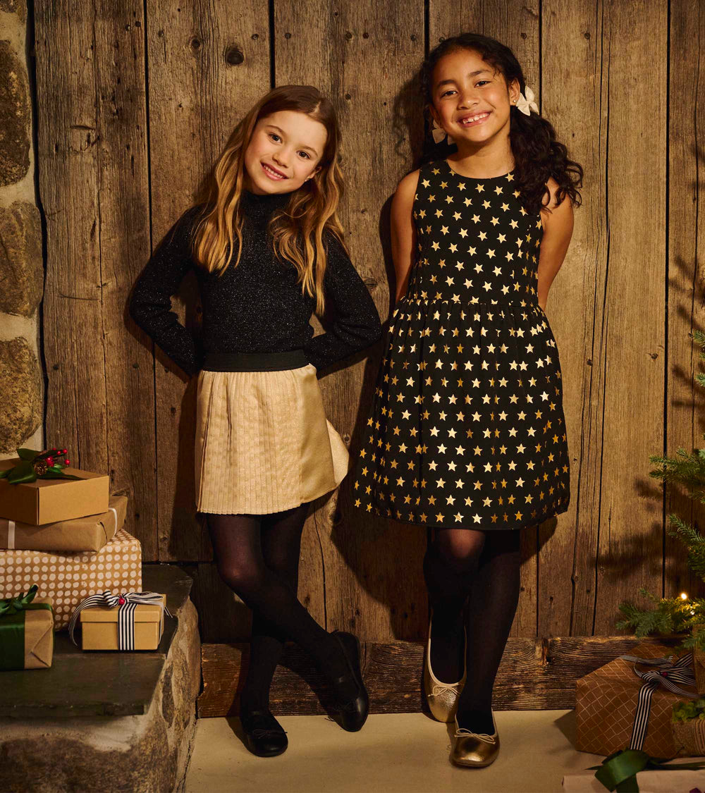 Hatley Girls Gold Pleated Fun Skirt