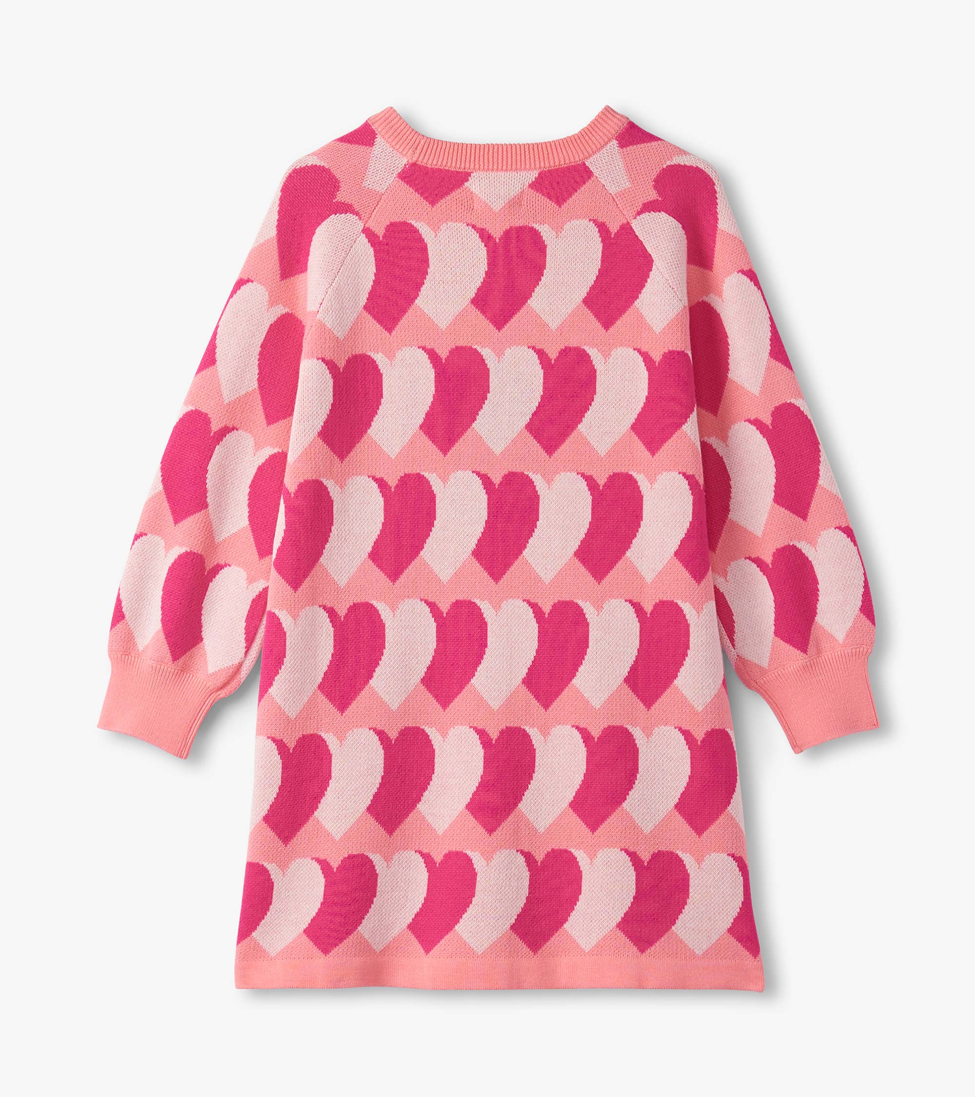 Hatley Girls Graphic Hearts Swing Sweater Dress