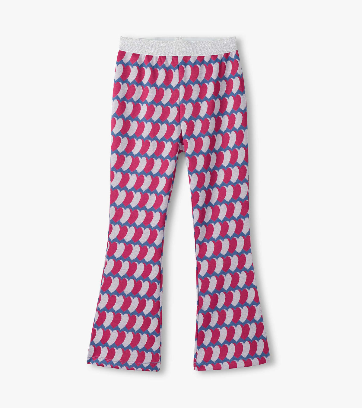 Hatley Girls Graphic Hearts Fun Waist Flare Pants
