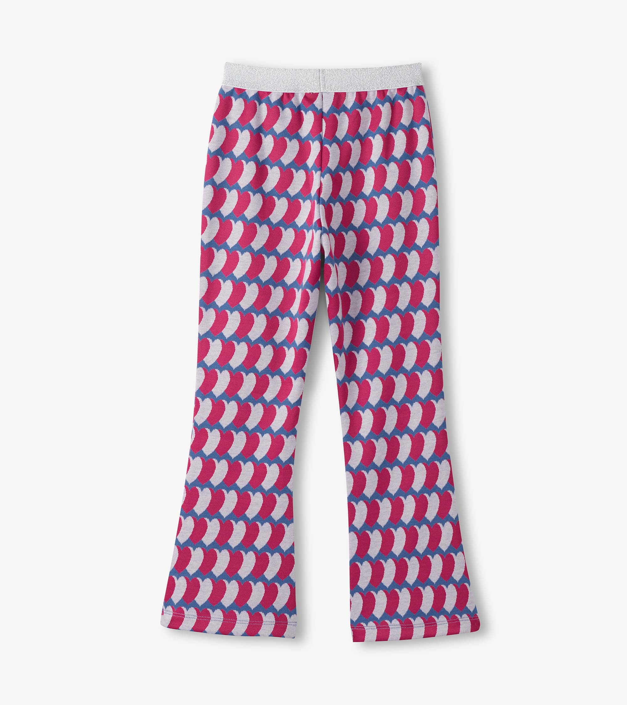 Hatley Girls Graphic Hearts Fun Waist Flare Pants