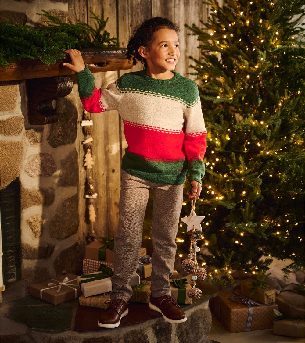 Hatley Boys Holiday Combo Crew Neck Sweater
