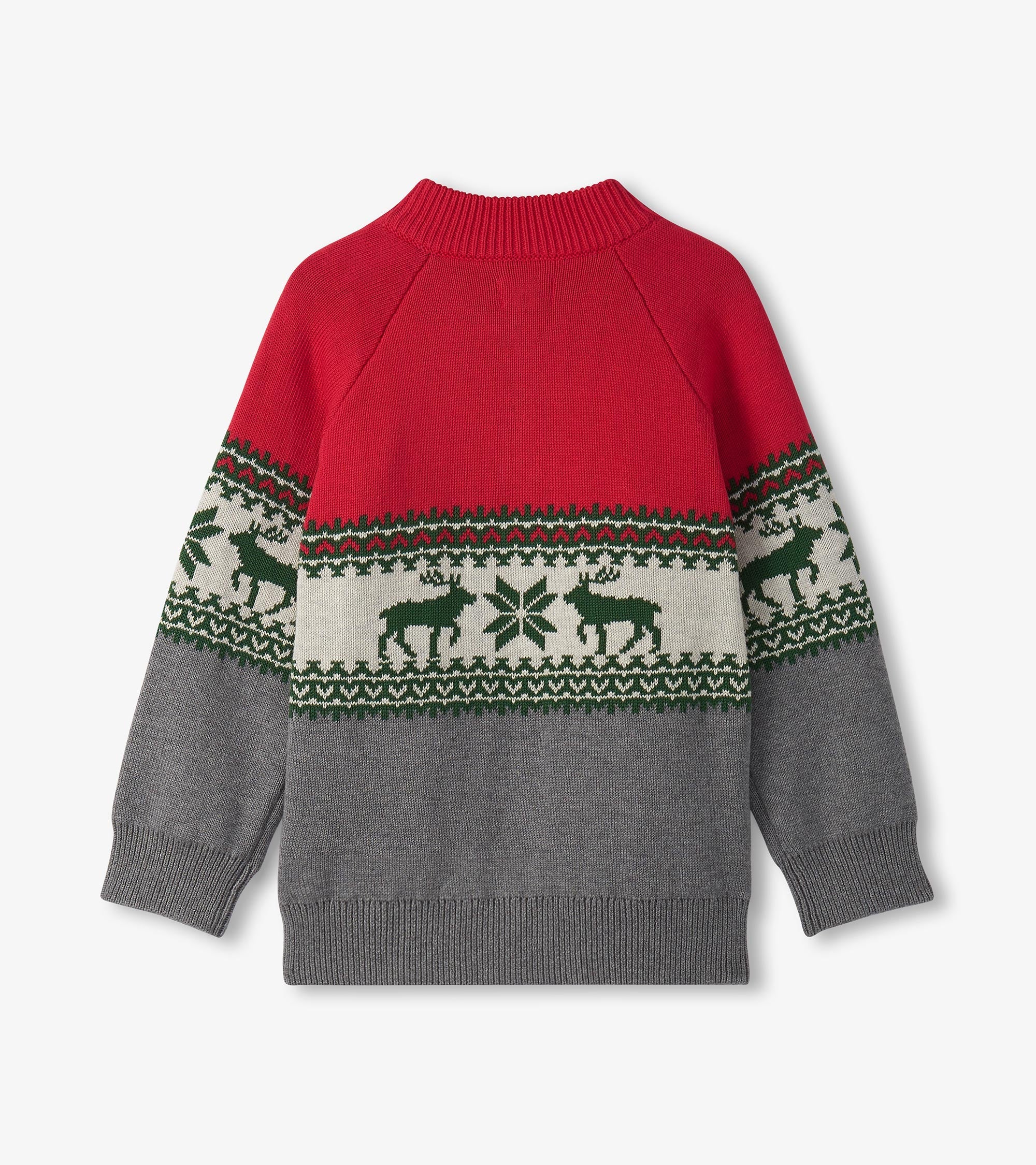 Hatley Boys Holiday Elk Mockneck Sweater