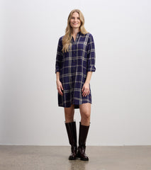 Hatley Cara Shirt Dress - Heirloom Navy Plaid