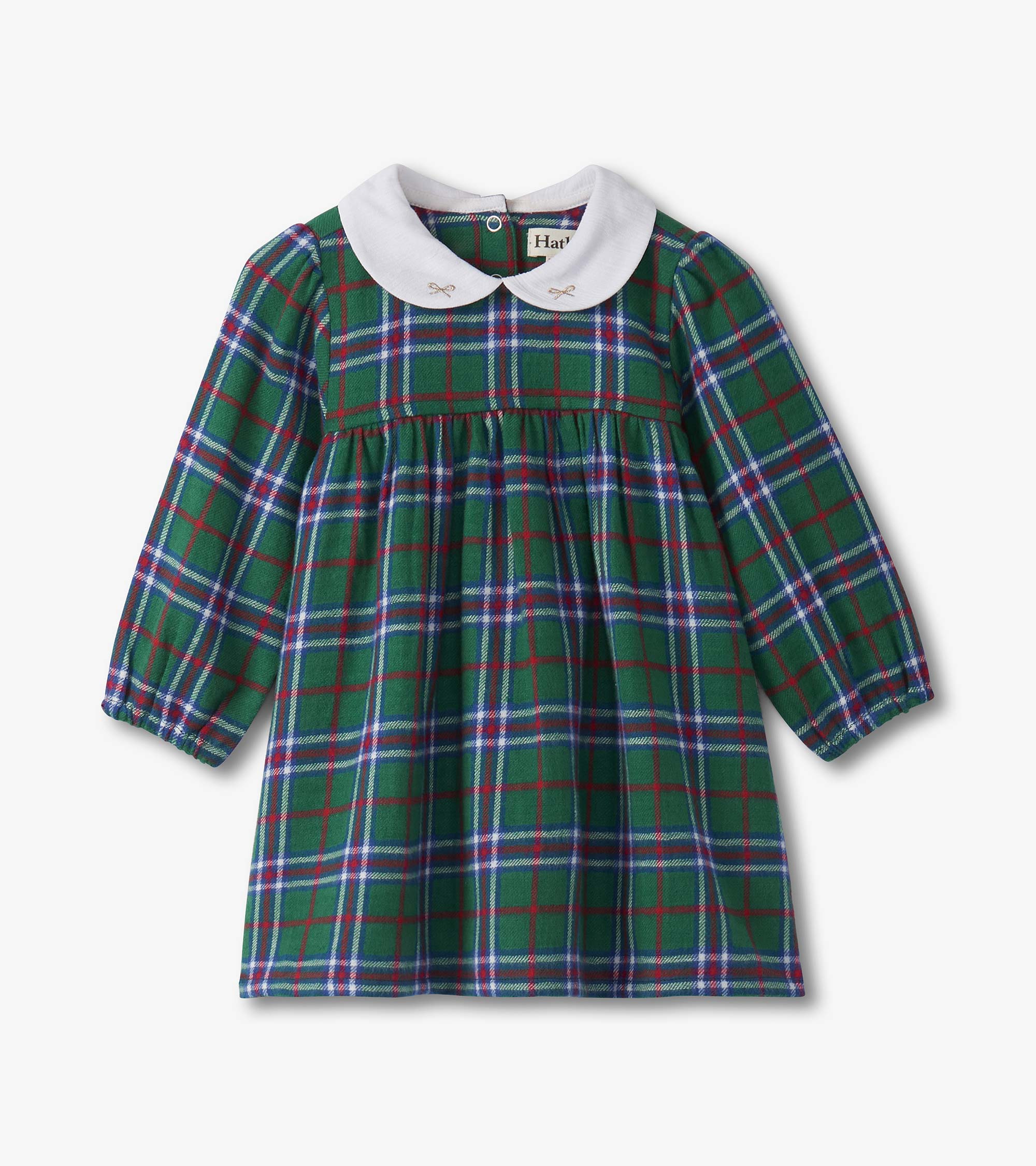Hatley Baby & Toddler Girls Holiday Plaid Puff Sleeve Pinafore