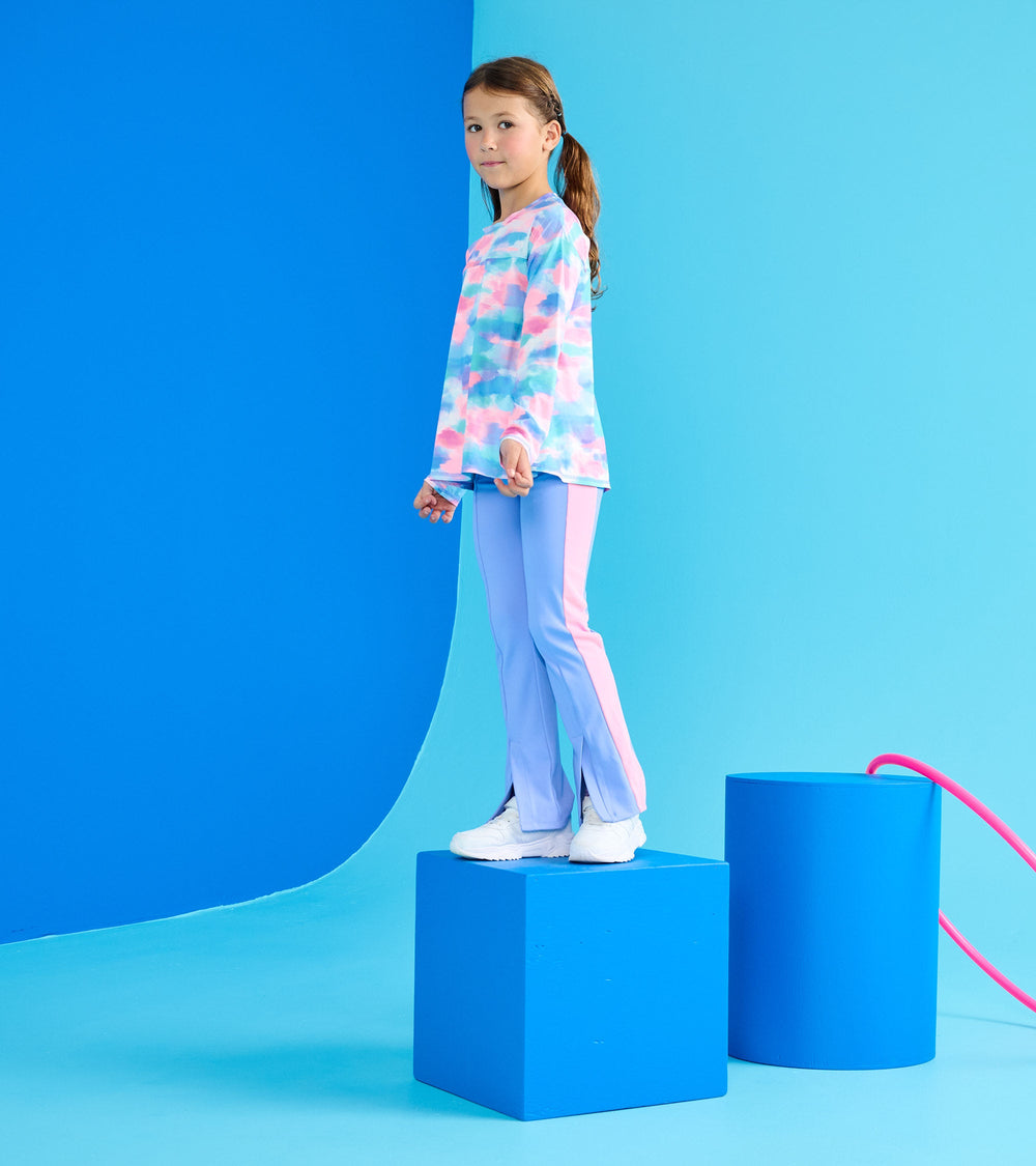 Hatley Girls Purple Active Flared Pants