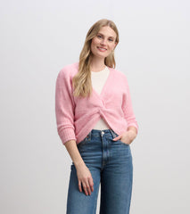 Hatley Cross Over Sweater - Pastel Pink