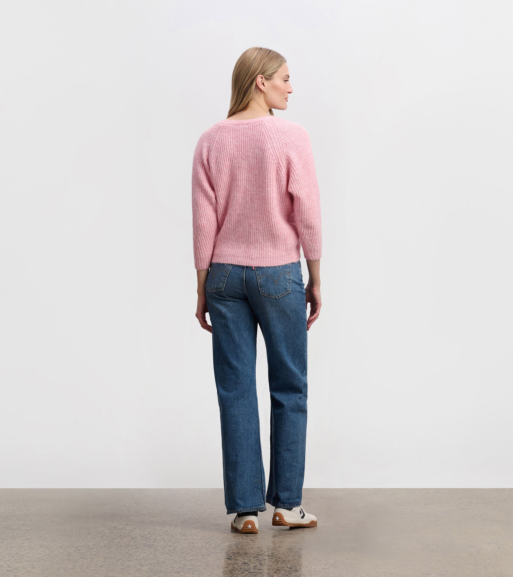 Hatley Cross Over Sweater - Pastel Pink