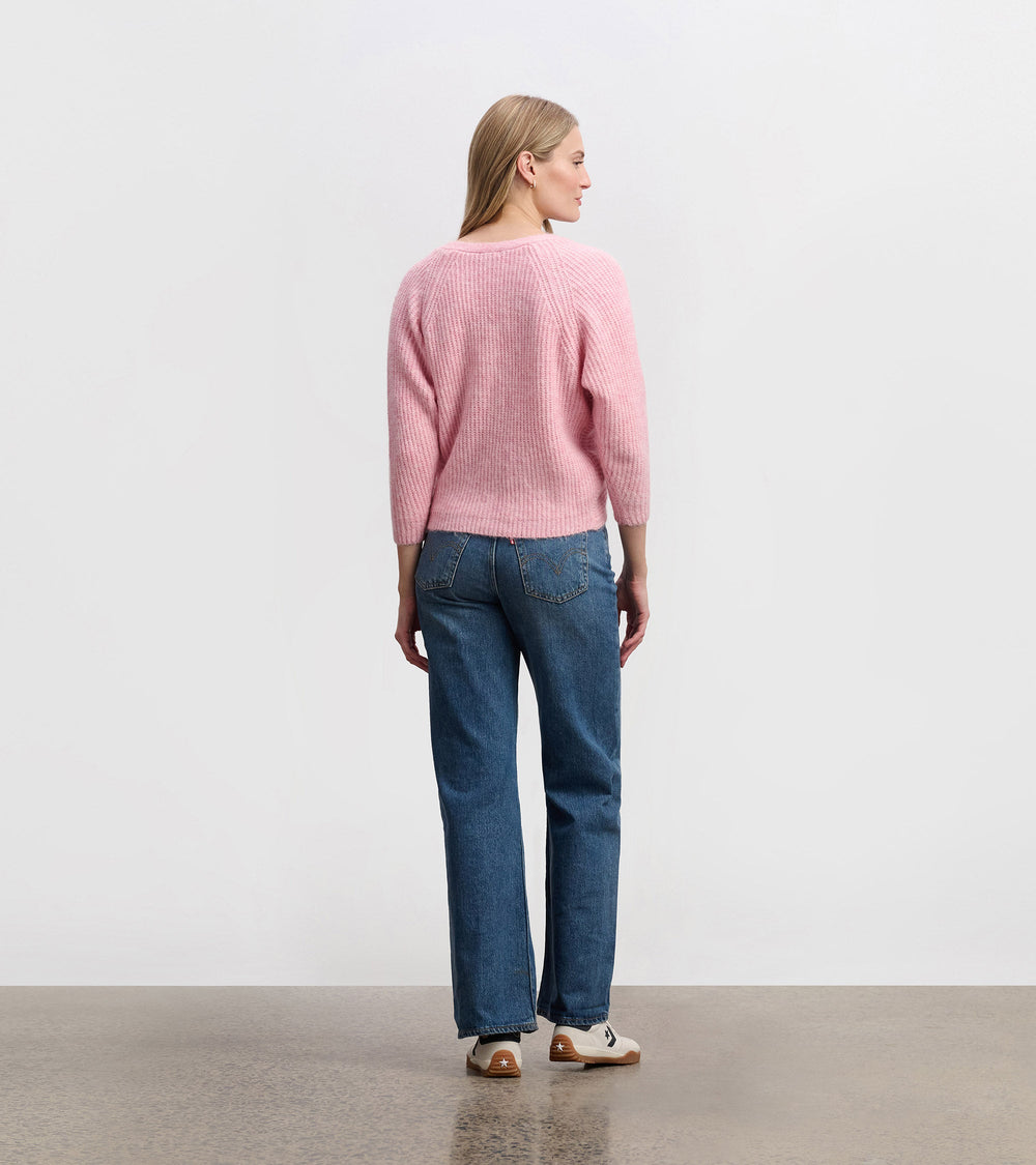 Hatley Cross Over Sweater - Pastel Pink