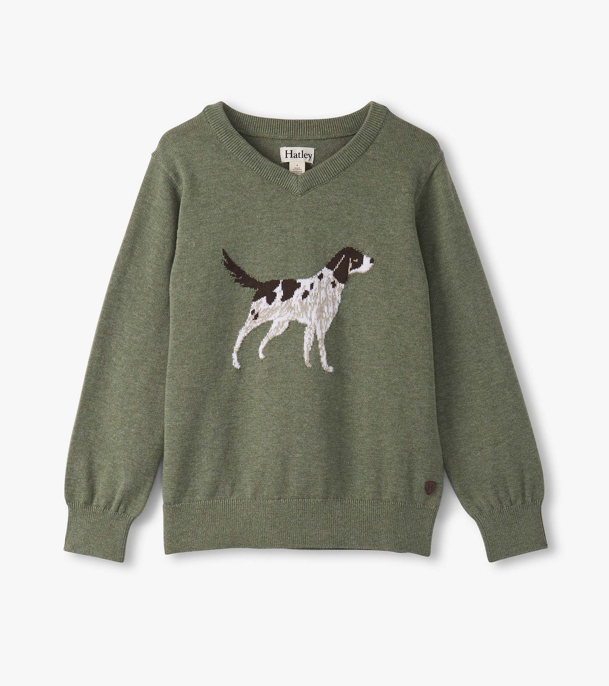 Hatley Boys Hunting Dogs V-Neck Sweater