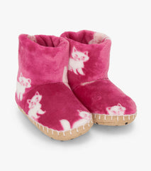 Hatley Girls Little Kitties Fuzzy Fleece Slippers