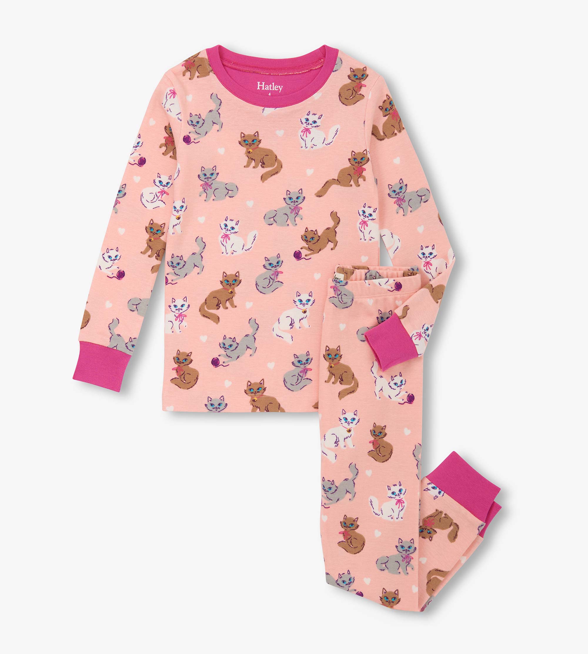 Hatley Girls Little Kitties Cotton Pajama Set